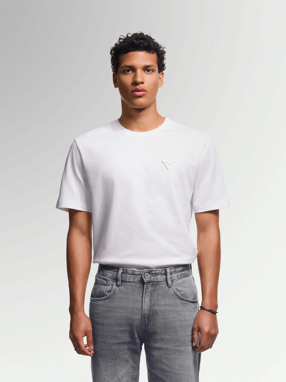 Embossed Logo T-Shirt - XL - White